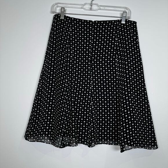 Express Mid Length Polka Dot Skirt - Picture 3 of 5